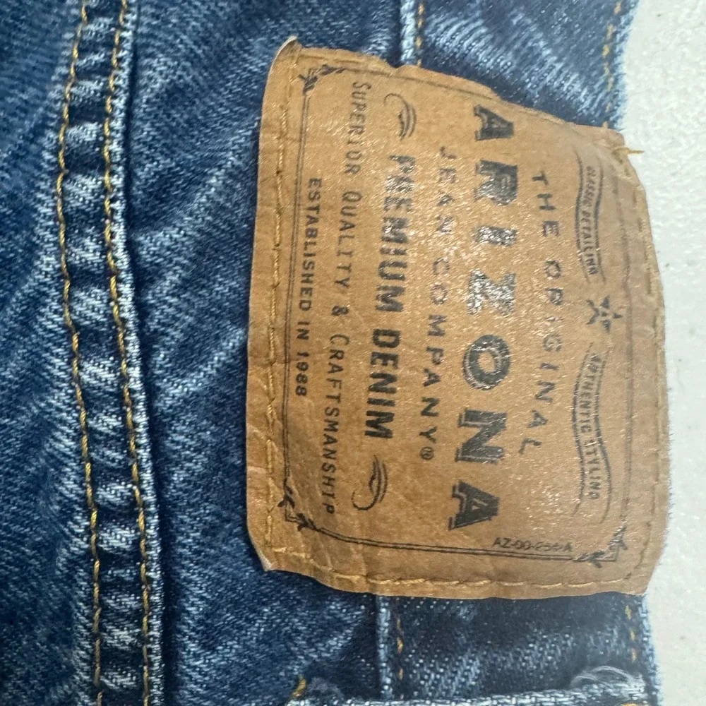 Arizona Jean Company Loose Fit Blue Denim Jeans Medium Wash Size 16 Regular‎